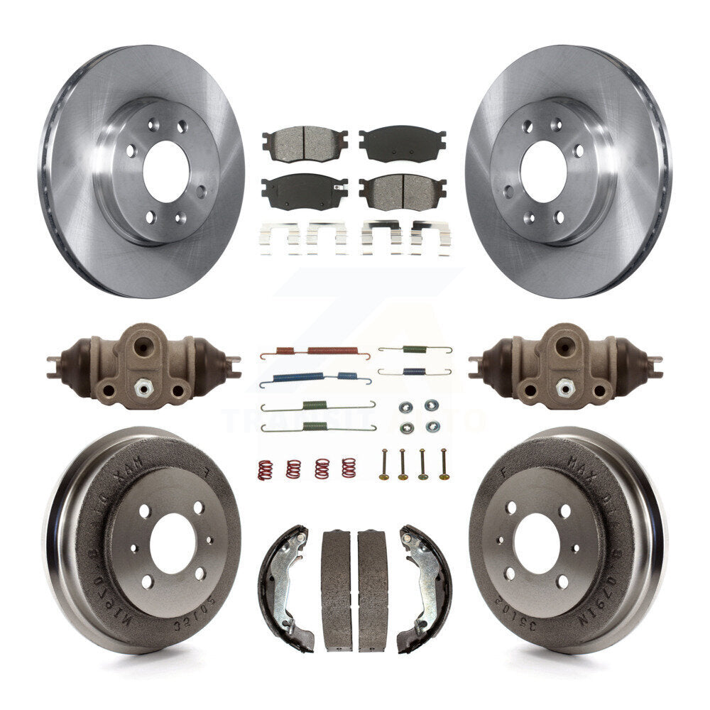 [Avant + Arrière] Kit de Disque et plaquette (semi-métallique) de frein pour 2006 Hyundai Accent Sedan To 09 30 05 K8S-102629