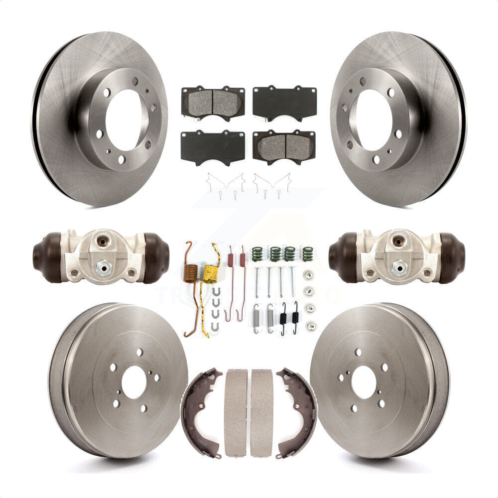 [Avant + Arrière] Kit de Disque et plaquette (semi-métallique) de frein pour 2015 Toyota Tacoma Base avec RWD 2.7L avec 6 Lug Wheels K8S-102632 par Transit Auto