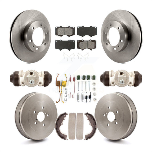[Avant + Arrière] Kit de Disque et plaquette (semi-métallique) de frein pour 2015 Toyota Tacoma Base avec RWD 2.7L avec 6 Lug Wheels K8S-102632 par Transit Auto