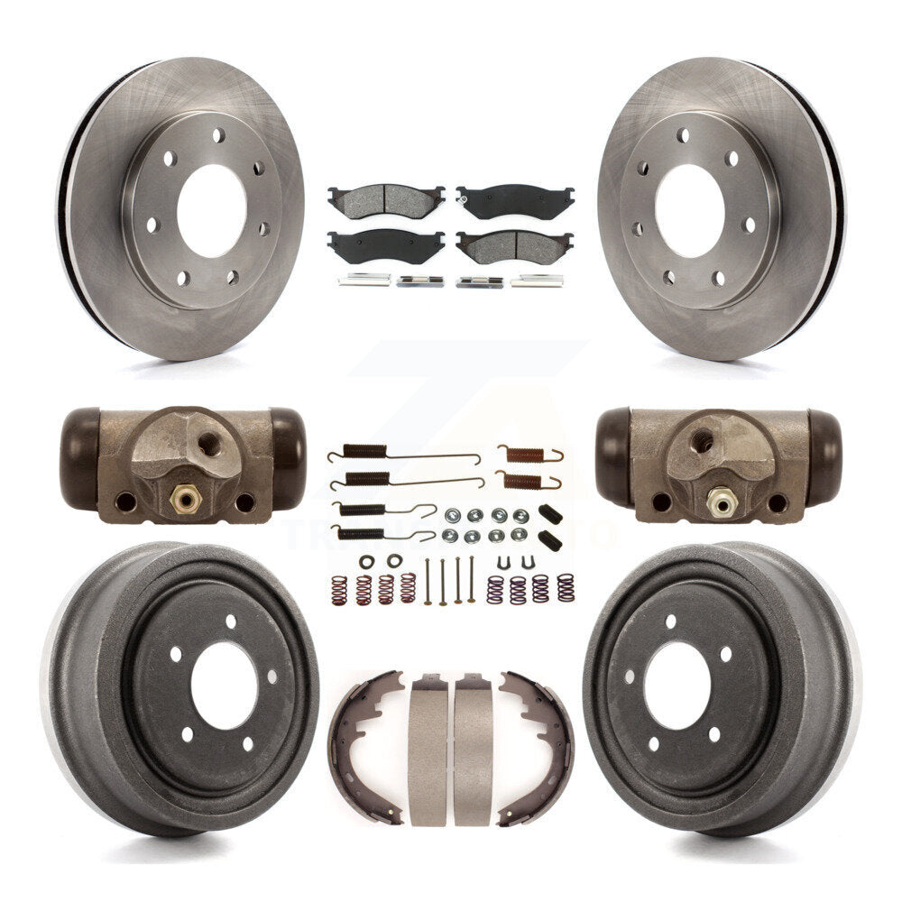 [Avant + Arrière] Kit de Disque et plaquette (semi-métallique) de frein pour 1999 Ford F-150 4WD avec 7 Lug Wheels K8S-102635