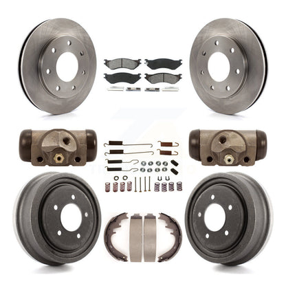 [Avant + Arrière] Kit de Disque et plaquette (semi-métallique) de frein pour 1999 Ford F-150 4WD avec 7 Lug Wheels K8S-102635