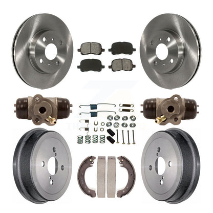 [Avant + Arrière] Kit de Disque et plaquette (semi-métallique) de frein pour 2002 Toyota Corolla Non-ABS From 04 02 K8S-102638