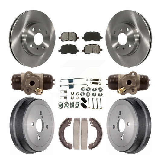 [Avant + Arrière] Kit de Disque et plaquette (semi-métallique) de frein pour 2002 Toyota Corolla Non-ABS From 04 02 K8S-102638