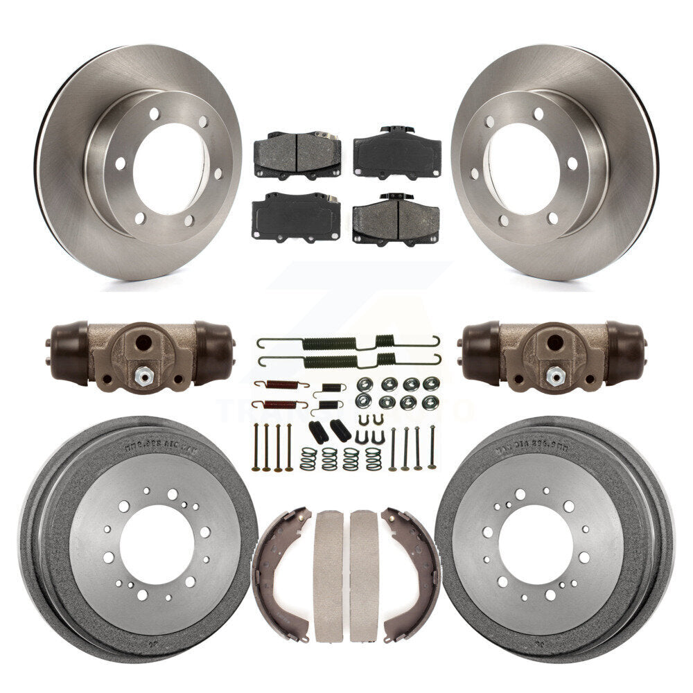 [Avant + Arrière] Kit de Disque et plaquette (semi-métallique) de frein pour 2001 Toyota 4Runner Limited Base SR5 avec 15" Factory Wheels K8S-102643