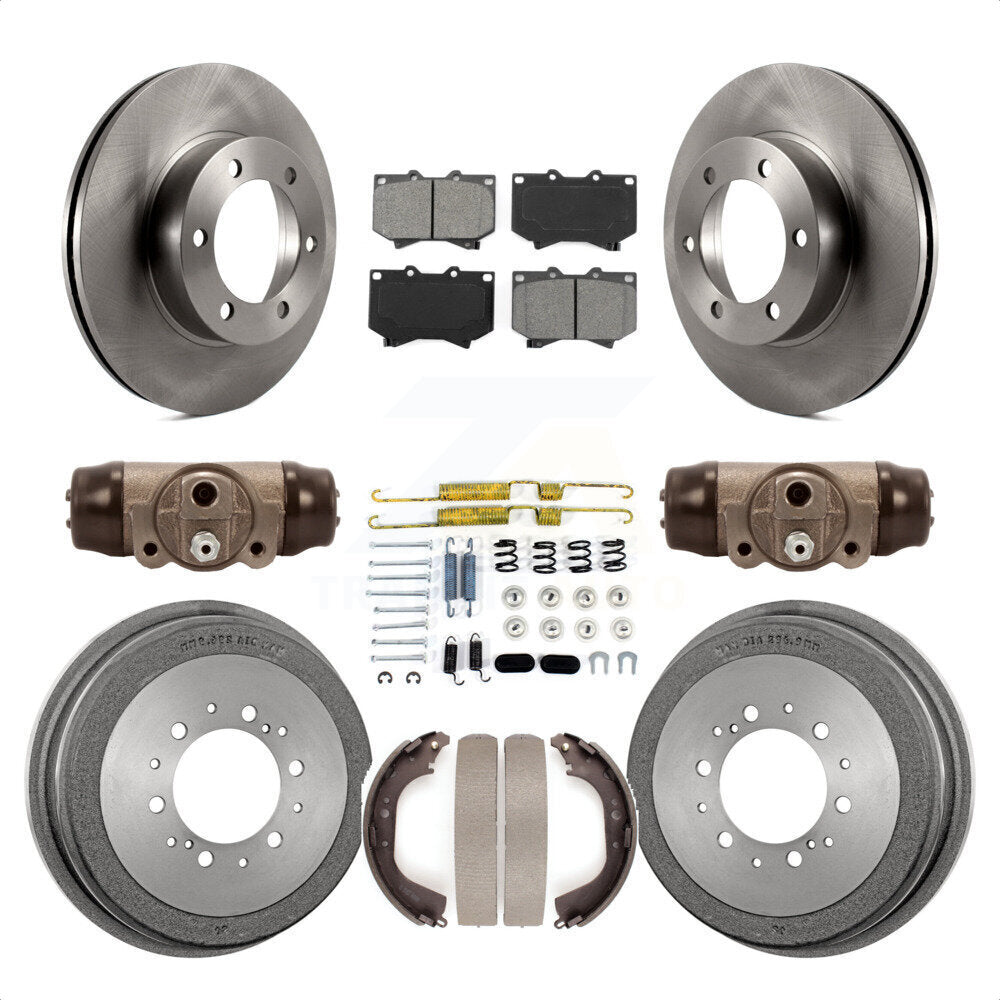 [Avant + Arrière] Kit de Disque et plaquette (semi-métallique) de frein pour 2000-2002 Toyota Tundra 4.7" Plate longueur K8S-102655 par Transit Auto