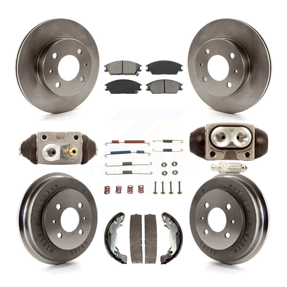 [Avant + Arrière] Kit de Disque et plaquette (semi-métallique) de frein pour 2003-2005 Hyundai Accent K8S-102665