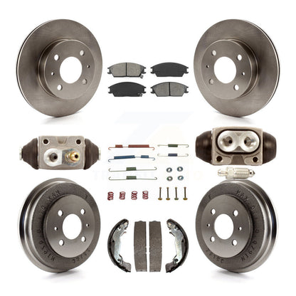 [Avant + Arrière] Kit de Disque et plaquette (semi-métallique) de frein pour 2003-2005 Hyundai Accent K8S-102665