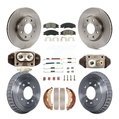 [Avant + Arrière] Kit de Disque et plaquette (semi-métallique) de frein pour 2007-2009 Kia Spectra rear brakes K8S-102669