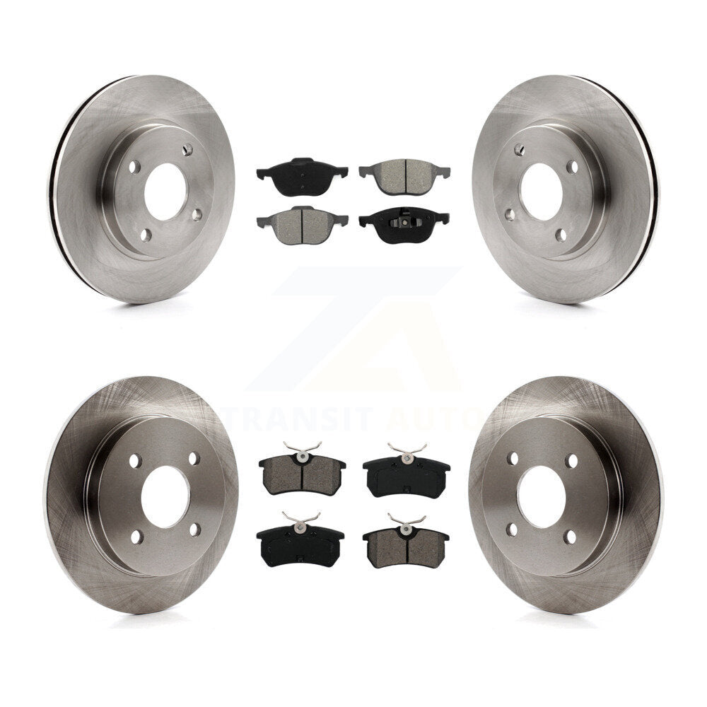 [Avant + Arrière] Kit de Disque et plaquette (semi-métallique) de frein pour 2004 Ford Focus LX Mid High SE ZTS ZTW ZX3 ZX5 From 04 05 K8S-102670