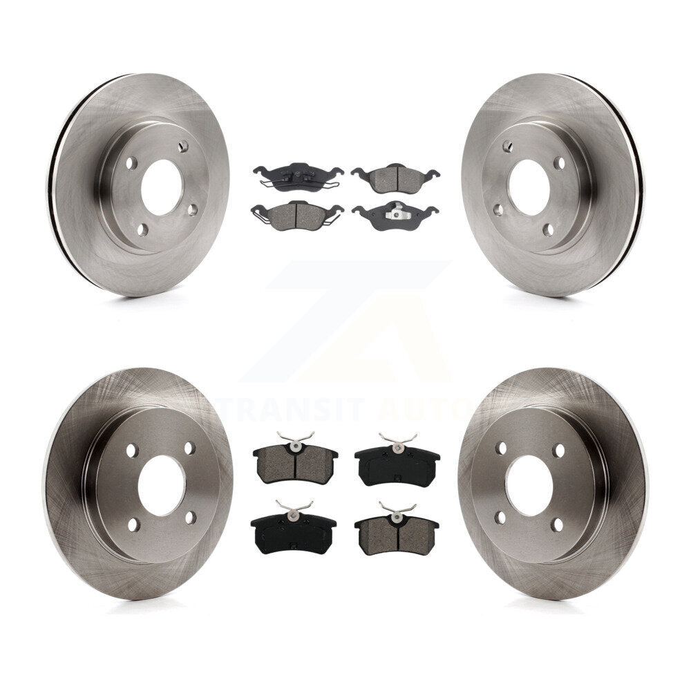 [Avant + Arrière] Kit de Disque et plaquette (semi-métallique) de frein pour Ford Focus K8S-102671