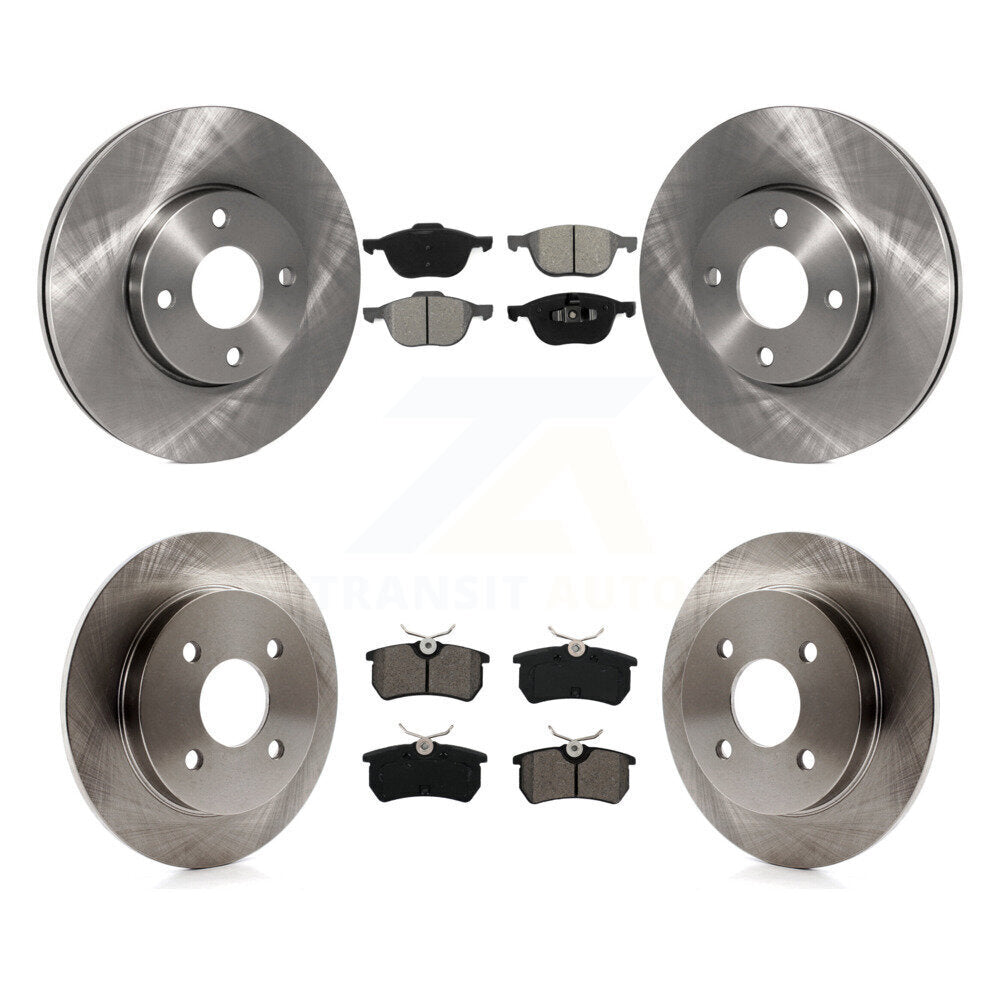 [Avant + Arrière] Kit de Disque et plaquette (semi-métallique) de frein pour 2005-2007 Ford Focus rear brakes K8S-102672