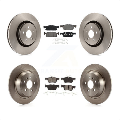 [Avant + Arrière] Kit de Disque et plaquette (semi-métallique) de frein pour 2017 Lincoln MKX avec 14mm Wheel Lugs K8S-102675 par Transit Auto
