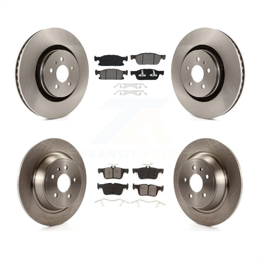 [Avant + Arrière] Kit de Disque et plaquette (semi-métallique) de frein pour 2017 Lincoln MKX avec 14mm Wheel Lugs K8S-102675 par Transit Auto
