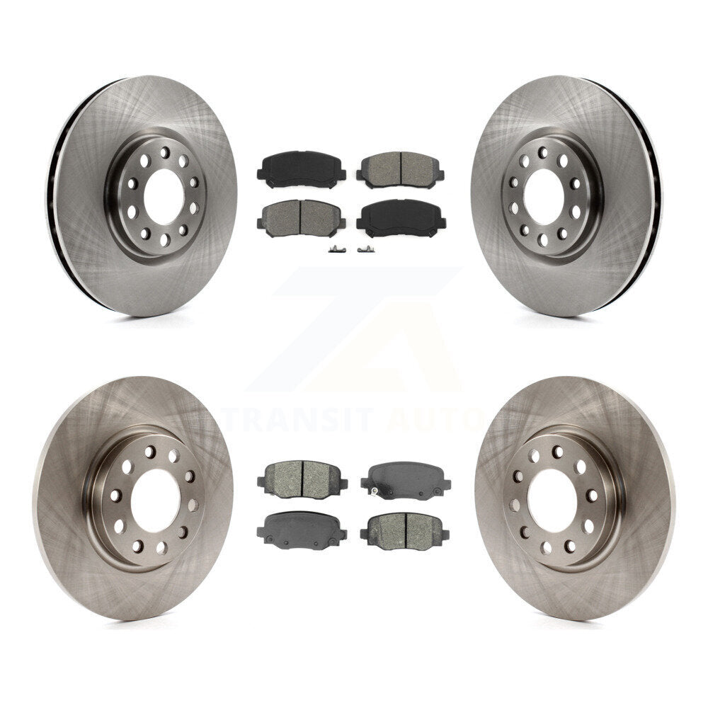 [Avant + Arrière] Kit de Disque et plaquette (semi-métallique) de frein pour 2015-2017 Chrysler 200 avec 305mm Diameter Rotor K8S-102677