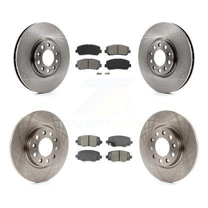 [Avant + Arrière] Kit de Disque et plaquette (semi-métallique) de frein pour 2015-2017 Chrysler 200 avec 305mm Diameter Rotor K8S-102677