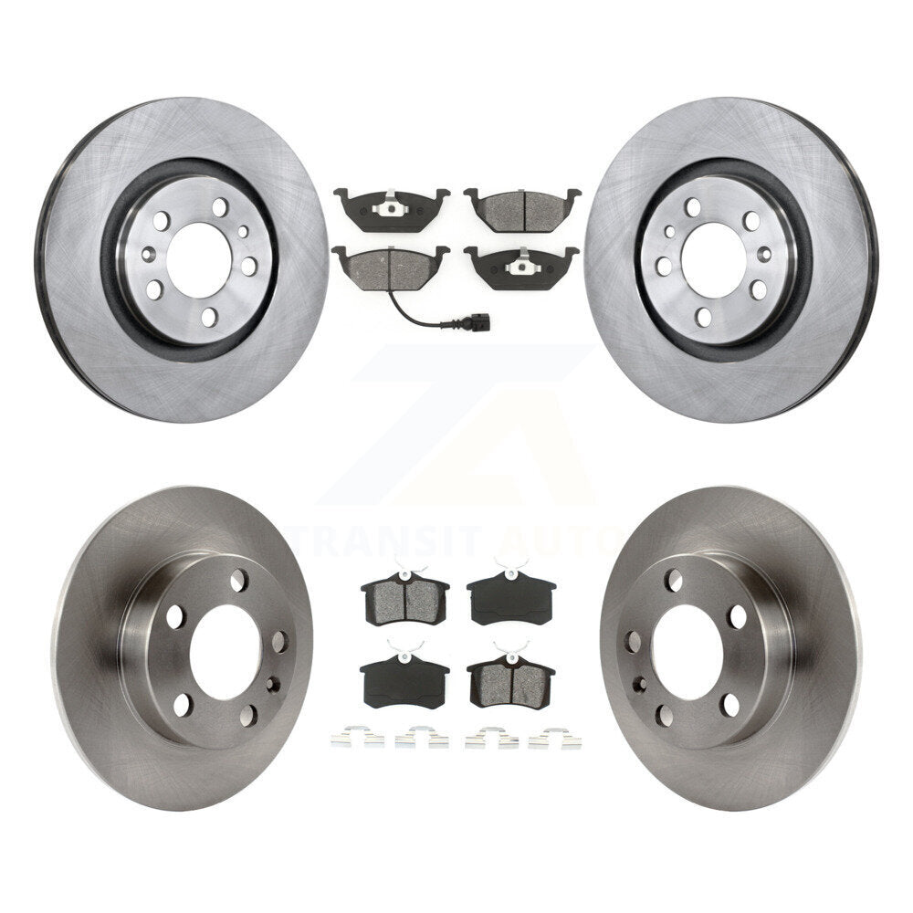 [Avant + Arrière] Kit de Disque et plaquette (semi-métallique) de frein pour 2007-2010 Volkswagen Beetle avec 280mm Diameter Rotor K8S-102680