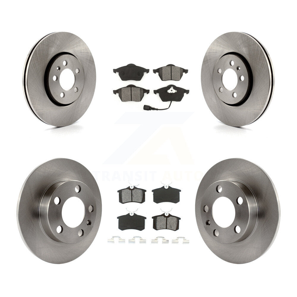 [Avant + Arrière] Kit de Disque et plaquette (semi-métallique) de frein pour 2007-2010 Volkswagen Beetle avec 288mm Diameter Rotor K8S-102681