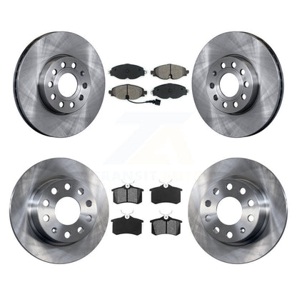 [Avant + Arrière] Kit de Disque et plaquette (semi-métallique) de frein pour 2015 Volkswagen Golf SportWagen TDI SE SEL Highline Comfortline Trendline S K8S-102693