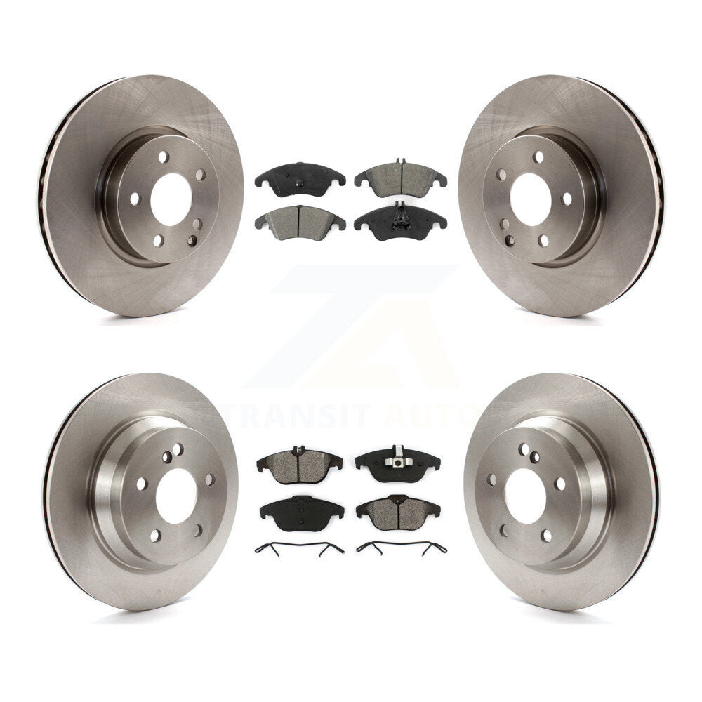 [Avant + Arrière] Kit de Disque et plaquette (semi-métallique) de frein pour 2014 Mercedes-Benz E350 Convertible Coupe avec 322mm Diameter Rotor K8S-102699