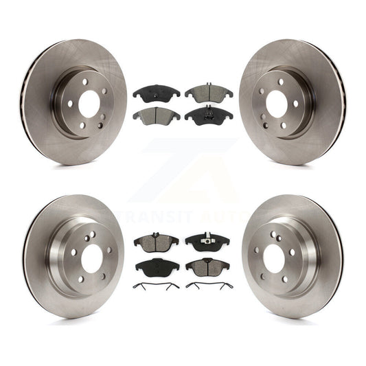 [Avant + Arrière] Kit de Disque et plaquette (semi-métallique) de frein pour 2014 Mercedes-Benz E350 Convertible Coupe avec 322mm Diameter Rotor K8S-102699
