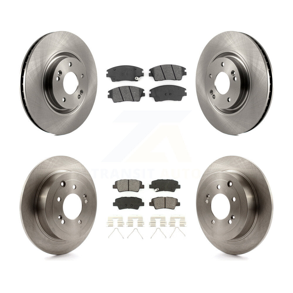 [Avant + Arrière] Kit de Disque et plaquette (semi-métallique) de frein pour 2017-2021 Kia Sportage Turbocharged avec Manual Parking K8S-102701