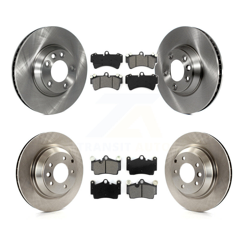 [Avant + Arrière] Kit de Disque et plaquette (semi-métallique) de frein pour 2011-2012 Audi Q7 avec 358mm Diameter Rotor K8S-102741