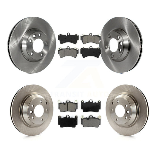 [Avant + Arrière] Kit de Disque et plaquette (semi-métallique) de frein pour 2011-2012 Audi Q7 avec 358mm Diameter Rotor K8S-102741
