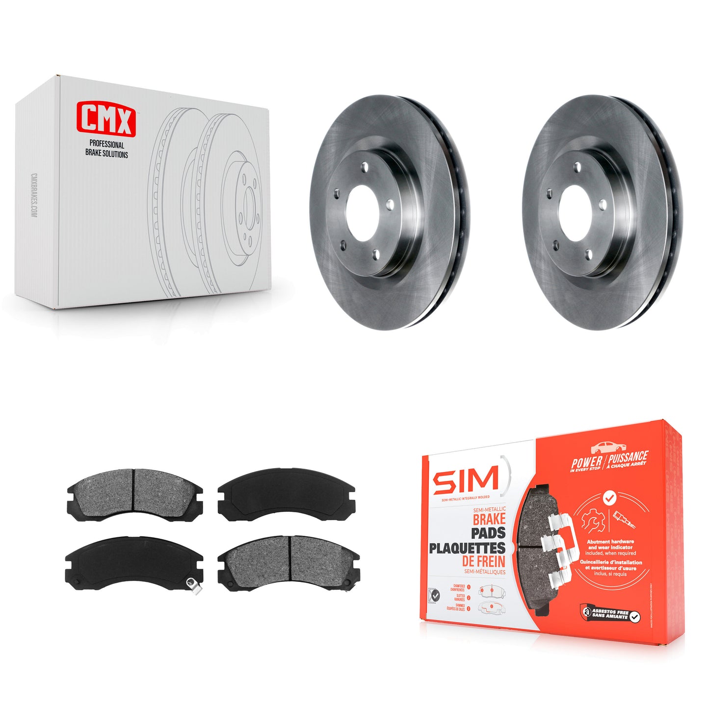 [Avant] Kit de Disque et plaquette (semi-métallique) de frein pour 2017 Mitsubishi Lancer avec 294mm Diameter Rotor K8S-102745