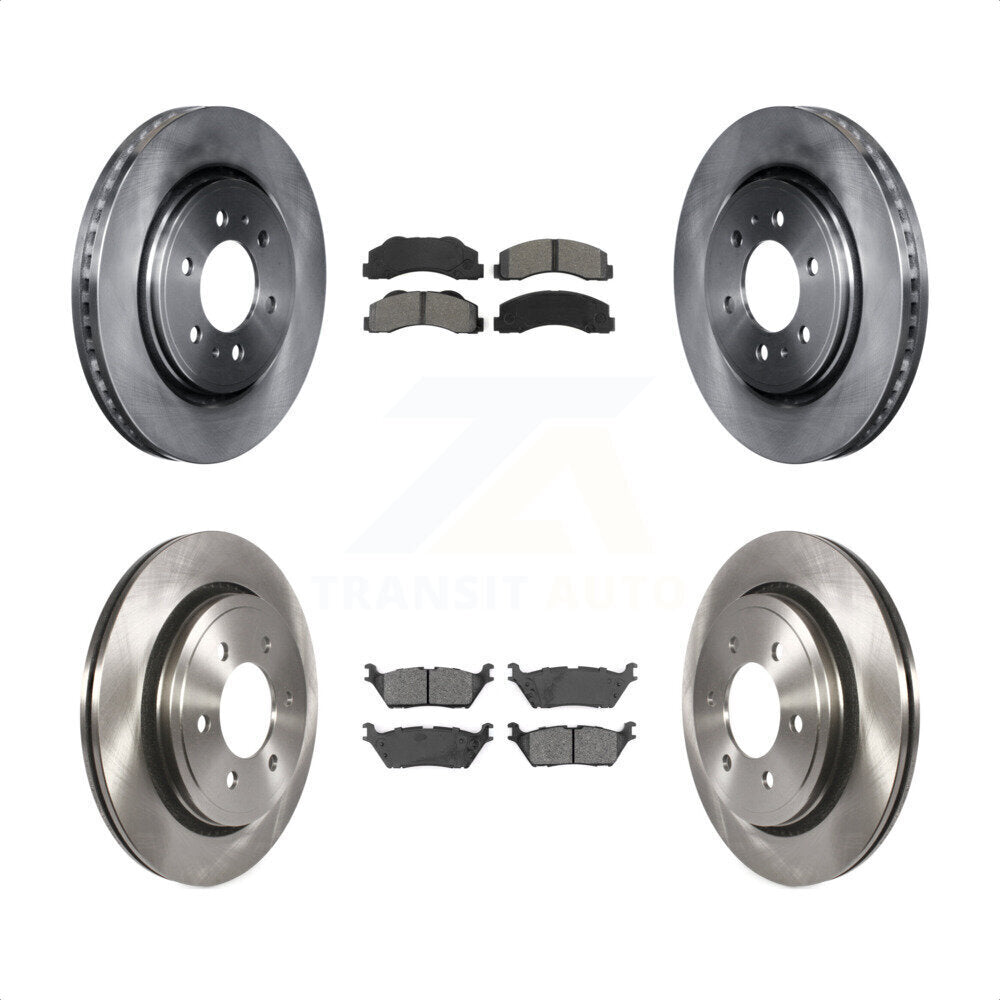 [Avant + Arrière] Kit de Disque et plaquette (semi-métallique) de frein pour 2015-2017 Ford F-150 avec Electric Parking K8S-102746 par Transit Auto