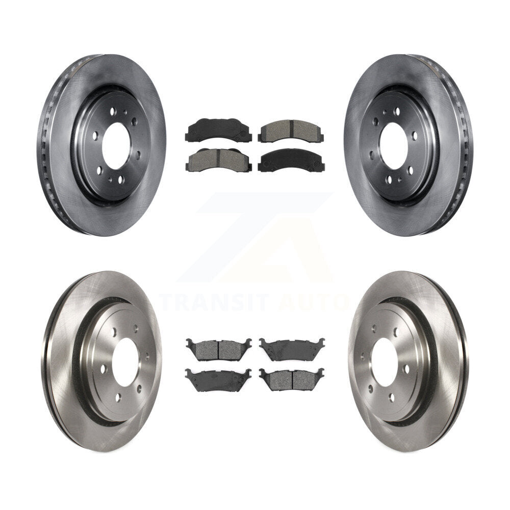 [Avant + Arrière] Kit de Disque et plaquette (semi-métallique) de frein pour 2015-2017 Ford F-150 avec Electric Parking K8S-102746