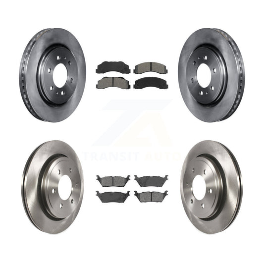 [Avant + Arrière] Kit de Disque et plaquette (semi-métallique) de frein pour 2015-2017 Ford F-150 avec Electric Parking K8S-102746