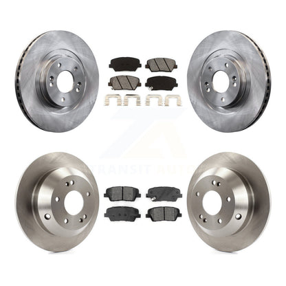 [Avant + Arrière] Kit de Disque et plaquette (semi-métallique) de frein pour 2014-2015 Kia Sorento avec Red Painted Calipers K8S-102747