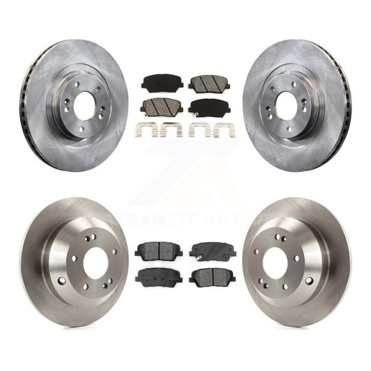 [Avant + Arrière] Kit de Disque et plaquette (semi-métallique) de frein pour 2014-2015 Kia Sorento avec Red Painted Calipers K8S-102747