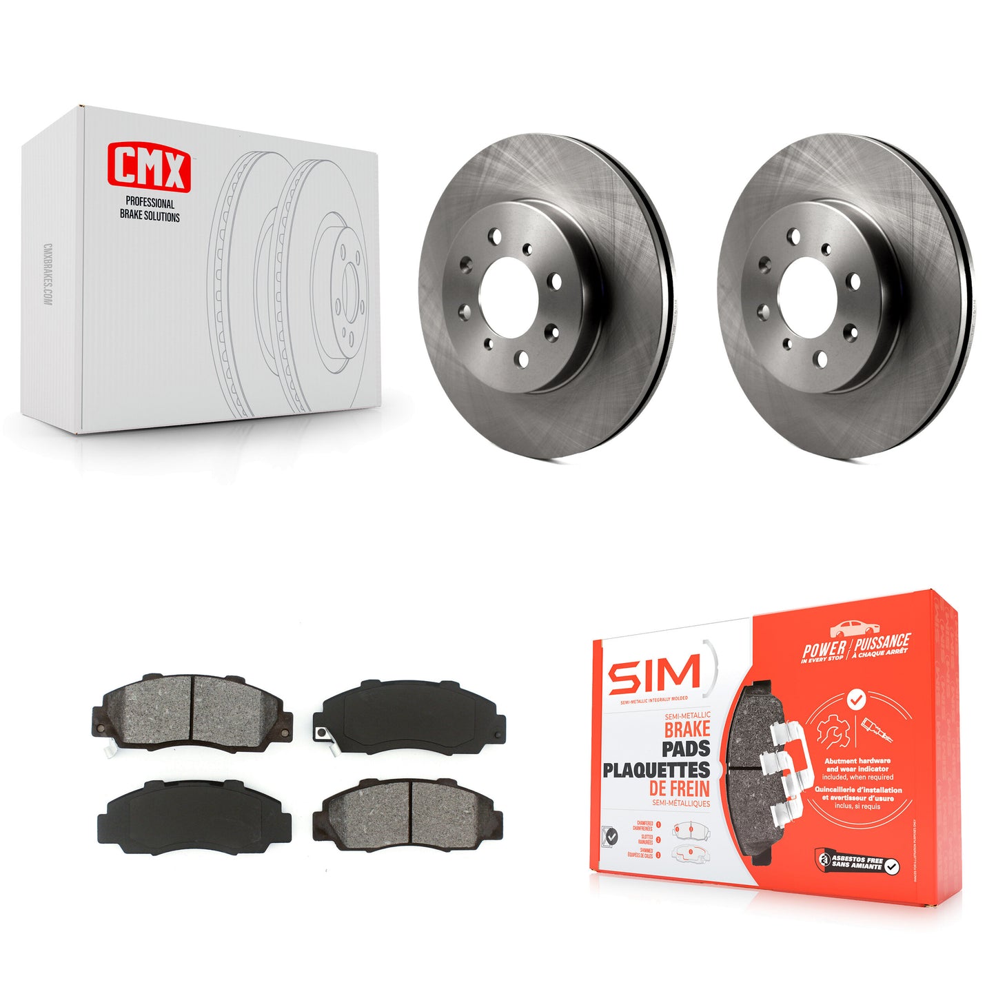 [Avant] Kit de Disque et plaquette (semi-métallique) de frein pour 1992-1993 Acura Integra GS-R K8S-102758
