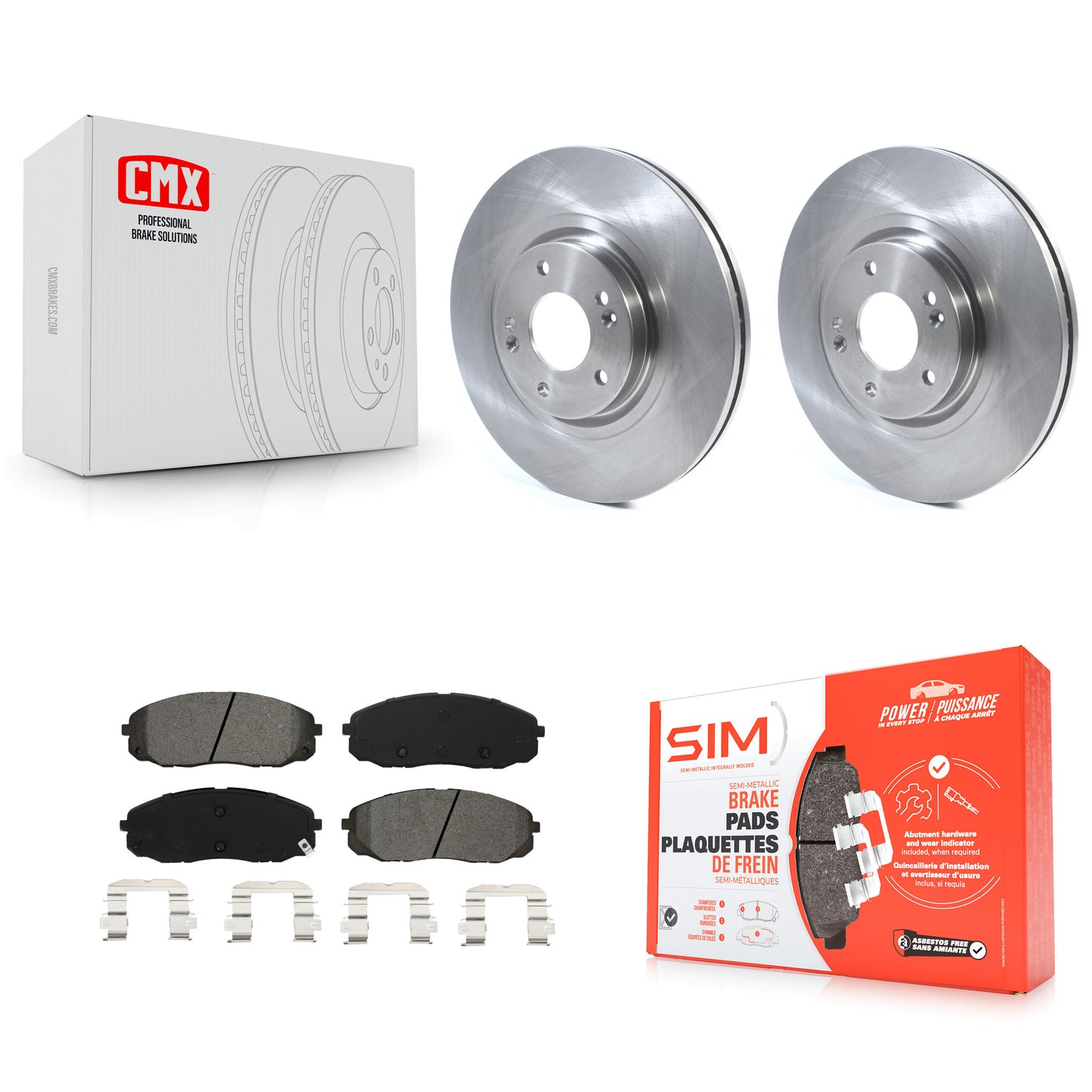 [Avant] Kit de Disque et plaquette (semi-métallique) de frein pour 2015-2020 Kia Sedona K8S-102773