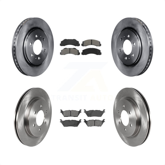 [Avant + Arrière] Kit de Disque et plaquette (semi-métallique) de frein pour Ford F-150 Expedition Lincoln Navigator K8S-102782 par Transit Auto