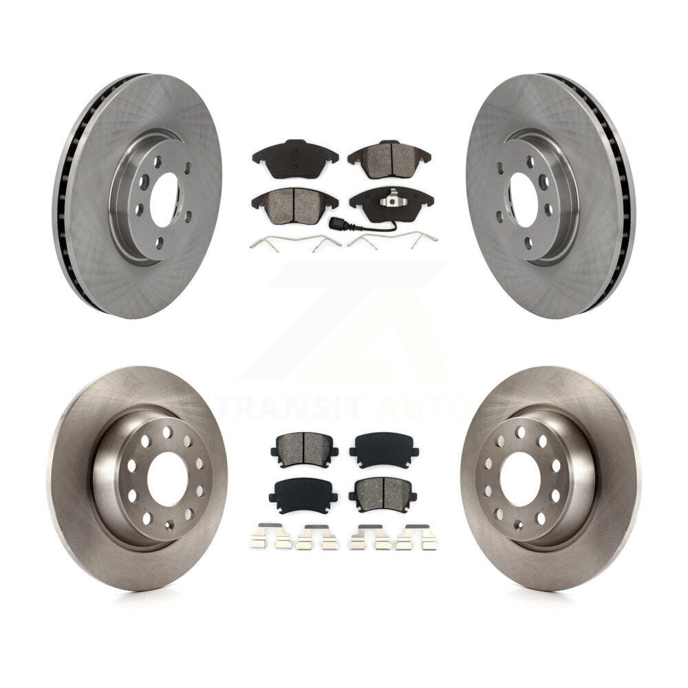 [Avant + Arrière] Kit de Disque et plaquette (semi-métallique) de frein pour Volkswagen CC avec 340mm Diameter Rotor K8S-102802