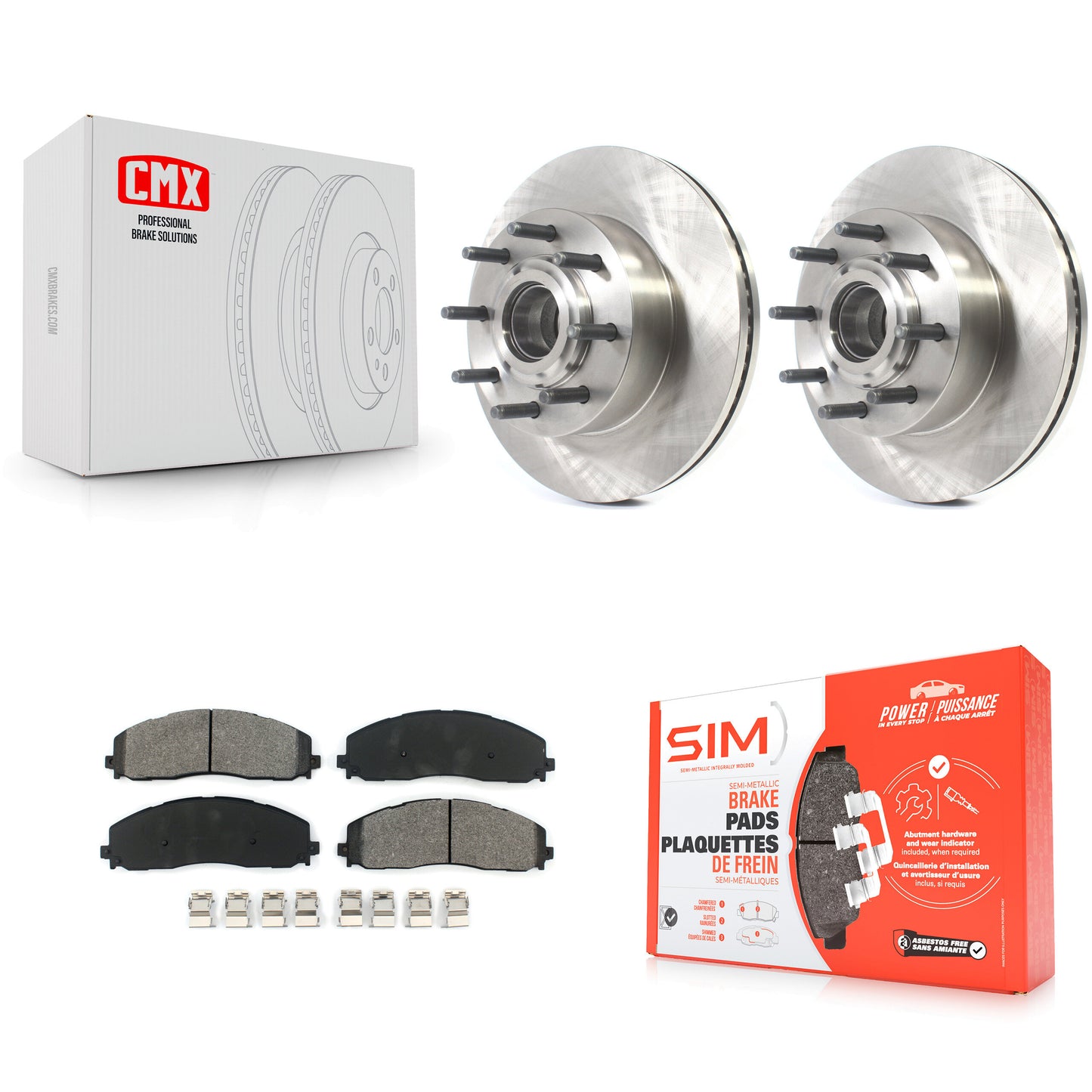 [Avant] Kit de Disque et plaquette (semi-métallique) de frein pour Ford F-250 Super Duty F-350 K8S-102831