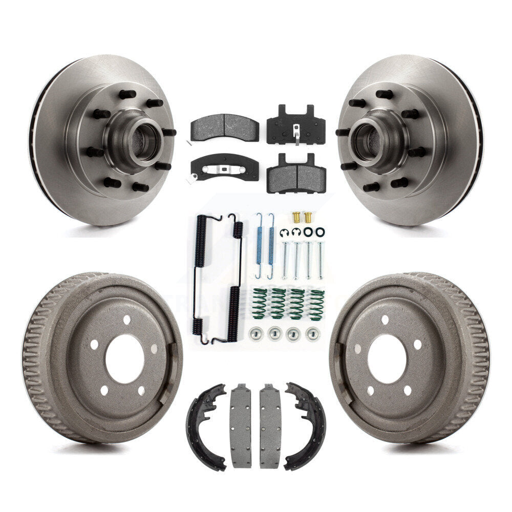 [Avant + Arrière] Kit de Disque et plaquette (semi-métallique) de frein pour 1998-1999 Chevrolet C1500 Suburban DIESEL engine avec 10" Diameter K8S-102834