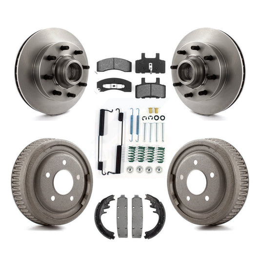 [Avant + Arrière] Kit de Disque et plaquette (semi-métallique) de frein pour 1998-1999 Chevrolet C1500 Suburban DIESEL engine avec 10" Diameter K8S-102834