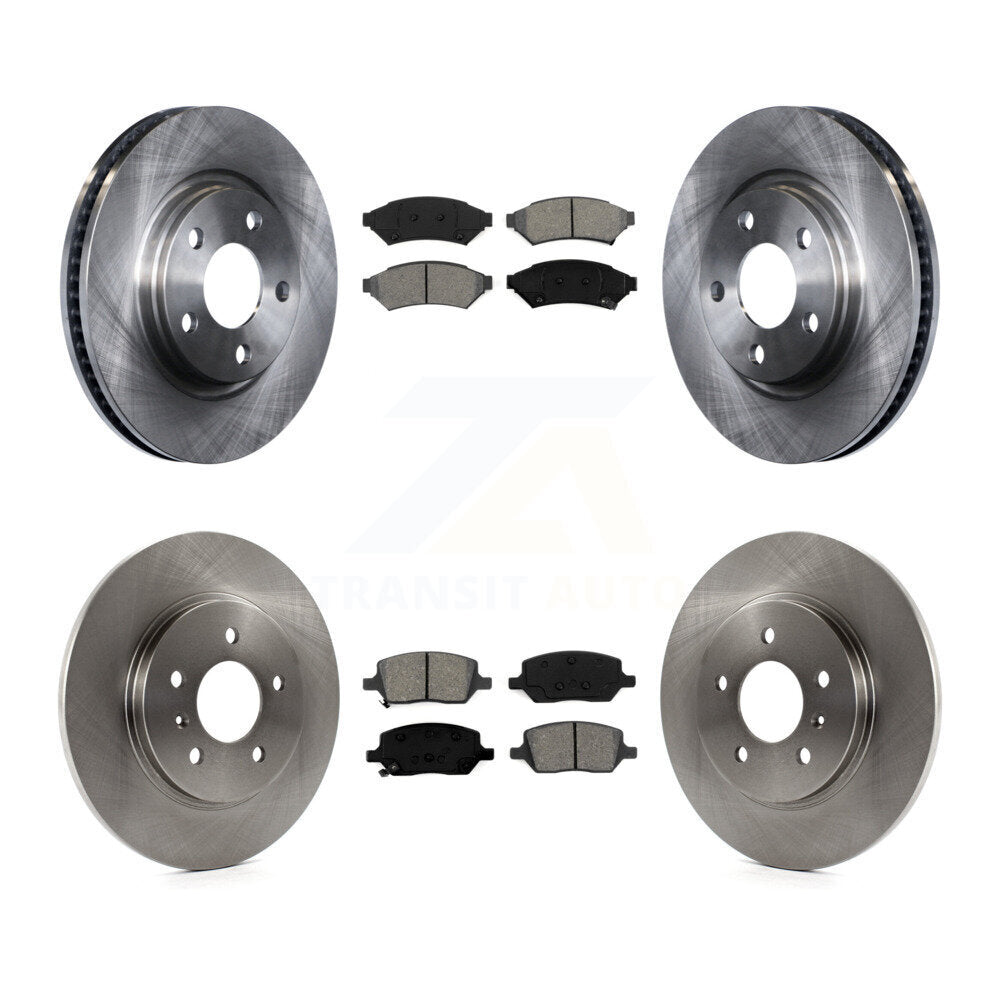 [Avant + Arrière] Kit de Disque et plaquette (semi-métallique) de frein pour 2005 Chevrolet Uplander Pontiac Montana Buick Terraza Saturn Relay K8S-102840
