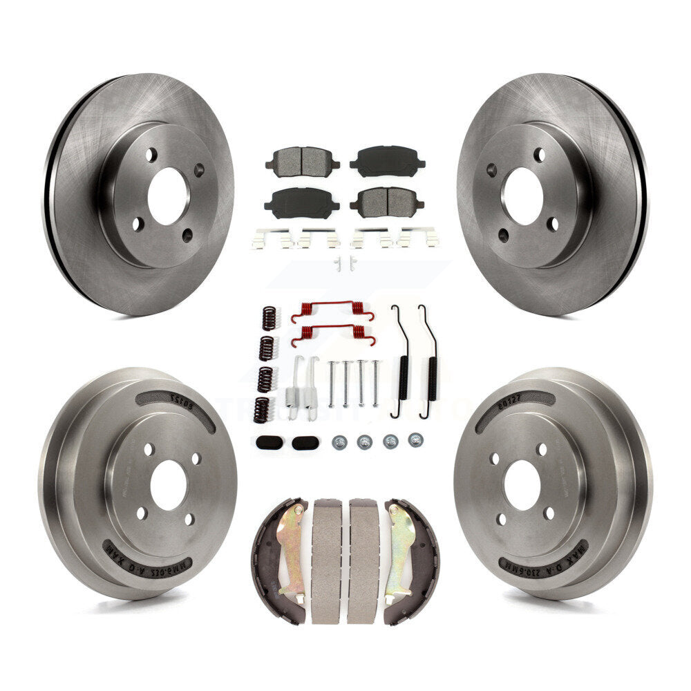 [Avant + Arrière] Kit de Disque et plaquette (semi-métallique) de frein pour Chevrolet Cobalt Pontiac G5 avec 4 Lug Wheels K8S-102848
