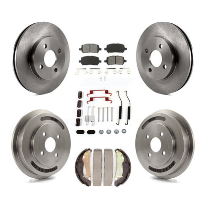 [Avant + Arrière] Kit de Disque et plaquette (semi-métallique) de frein pour Chevrolet Cobalt Pontiac G5 avec 4 Lug Wheels K8S-102848