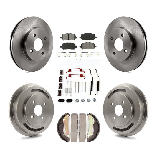 [Avant + Arrière] Kit de Disque et plaquette (semi-métallique) de frein pour Chevrolet Cobalt Pontiac G5 avec 4 Lug Wheels K8S-102848