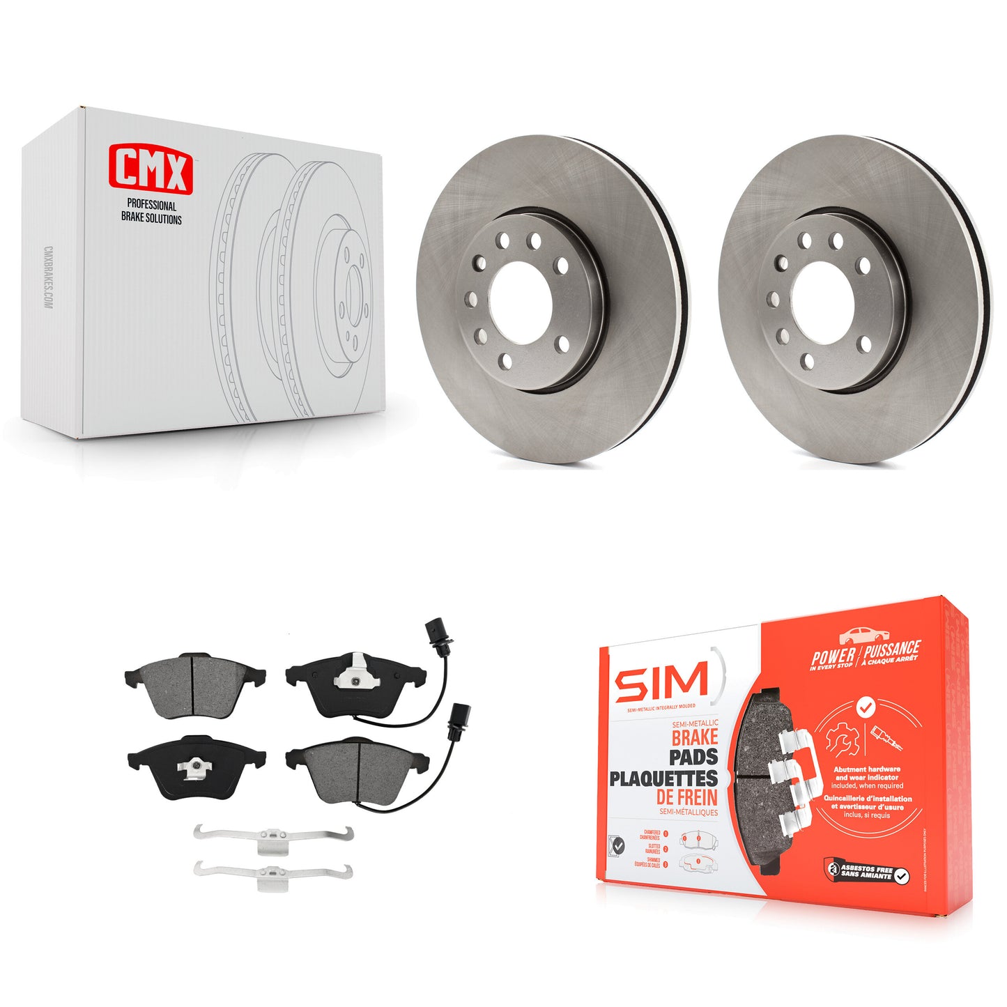 [Avant] Kit de Disque et plaquette (semi-métallique) de frein pour 2010 Saab 9-3X avec 285mm Diameter Rotor K8S-102863