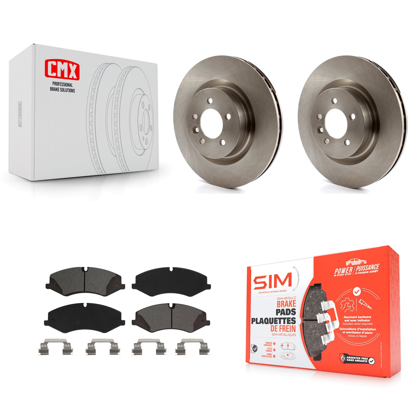 [Avant] Kit de Disque et plaquette (semi-métallique) de frein pour Land Rover Range Sport LR4 Discovery K8S-102871