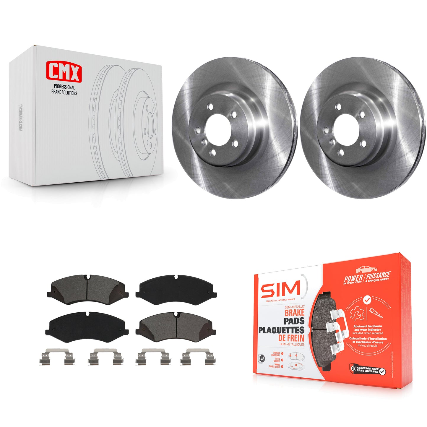 [Avant] Kit de Disque et plaquette (semi-métallique) de frein pour 2010-2012 Land Rover Range Naturally Aspirated K8S-102872