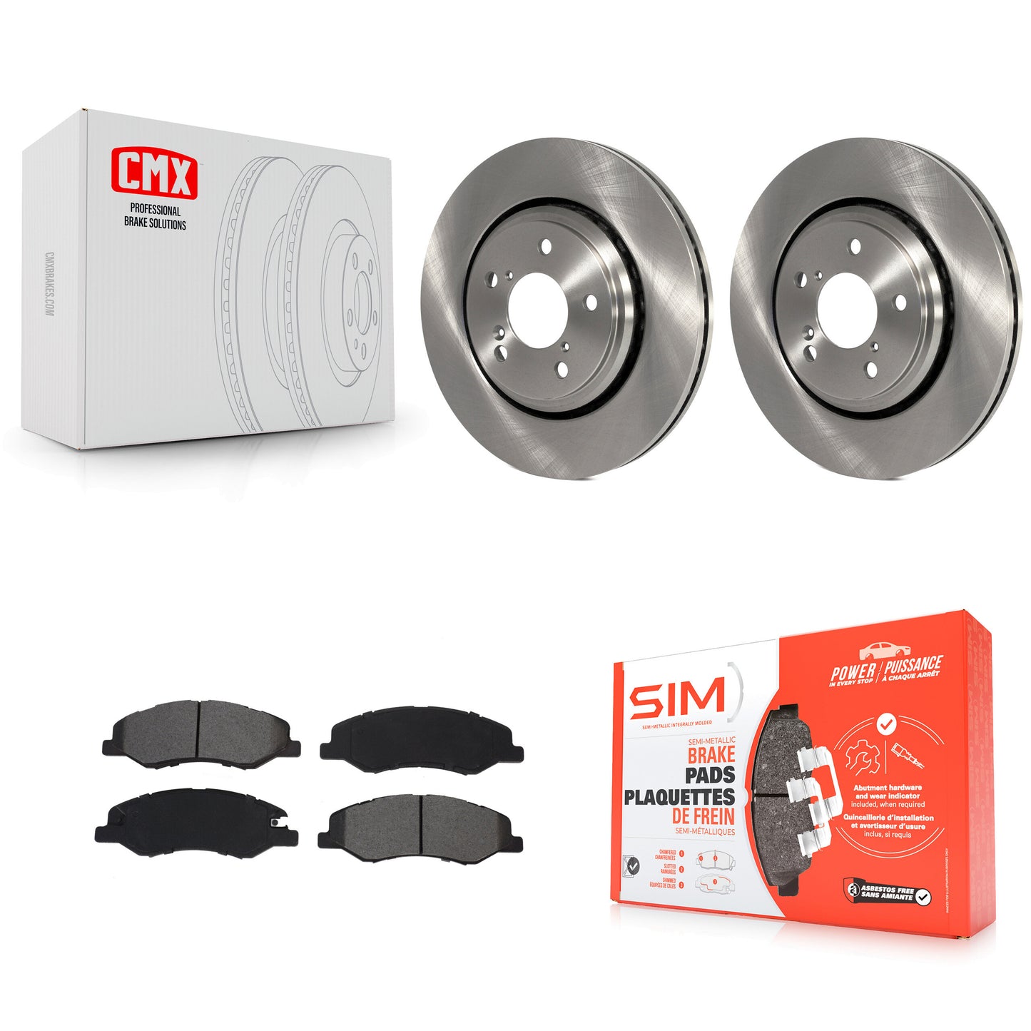 [Avant] Kit de Disque et plaquette (semi-métallique) de frein pour 2018-2023 Honda Odyssey K8S-102881
