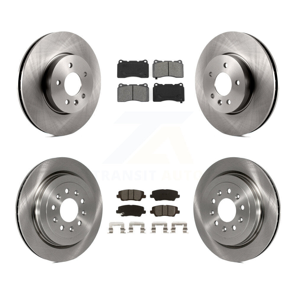 [Avant + Arrière] Kit de Disque et plaquette (semi-métallique) de frein pour 2013-2015 Cadillac ATS avec 321mm Diameter Rotor K8S-102895
