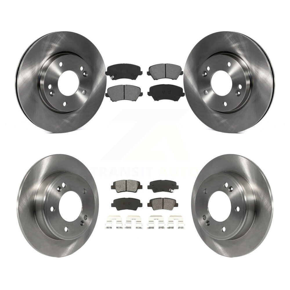 [Avant + Arrière] Kit de Disque et plaquette (semi-métallique) de frein pour Kia Forte Hyundai Elantra GT Forte5 Koup K8S-102923